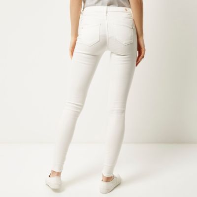 White distressed Molly jeggings